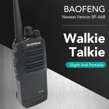 Новый Baofeng 10 Вт Удобная Портативная Рация Любительское радио BF-A68 Междугородний Интерком UHF Двухдиапазонный 400-470 МГц WALKI TALKI 16 Каналов