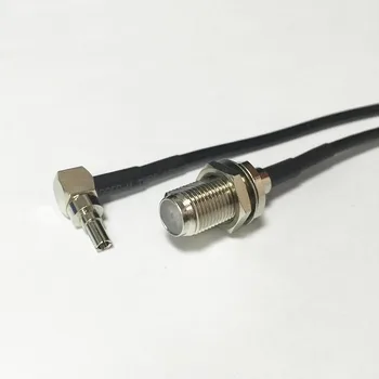 Новый F-образный разъем CRC9, прямоугольный кабель RG174 с косичкой, Оптовая продажа, 20 см 8 