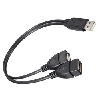 Новый Кабель для передачи данных USB 2.0 с двумя разъемами USB для мужчин и женщин, портативный Удобный удлинитель шнура питания для зарядки через USB