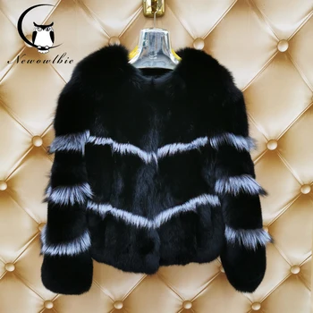 Новый стиль, шуба из 100% натурального меха чернобурки, куртка, женское зимнее теплое роскошное пальто, высококачественная меховая майка, Настраиваемые размеры