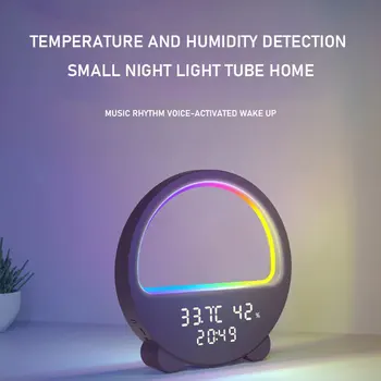 Новый умный Таймер температуры и влажности, часы, Управление звуком, Пробуждение, ночник, 5 В USB, красочный рассеянный свет