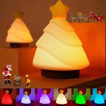 Ночник в мультяшном стиле, привлекающая внимание Декоративная Энергосберегающая светодиодная лампа с подсветкой высокой яркости, Рождественская елка, Креатив Si