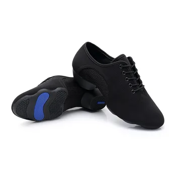 Обувь для учителей латиноамериканских танцев для мужчин и женщин, нейтральная ткань Оксфорд, Обувь для занятий танцами с мягкой подошвой, черные туфли для латиноамериканских танцев на каблуке 3,5 см