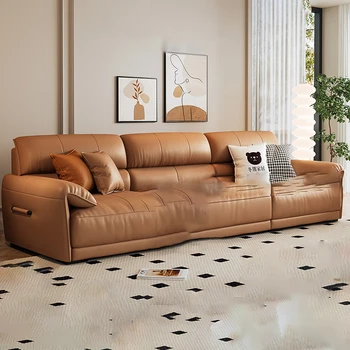 Однотонные диваны в скандинавском стиле для гостиной, Современный секционный роскошный уличный ленивый диван, Кожаный шезлонг для гостиной, мебель Divano
