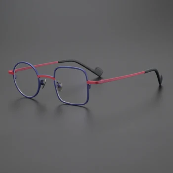 Оправа для очков в стиле ретро, мужские модные классические круглые квадратные оптические очки из чистого титана, близорукость для чтения, женские персонализированные очки