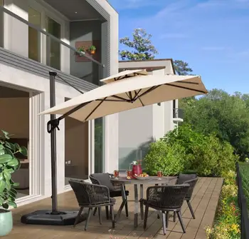 Открытый солнцезащитный козырек, римский зонт для виллы, открытый зонт для сада, зонт для внутреннего двора, зонт для навеса для внутреннего дворика
