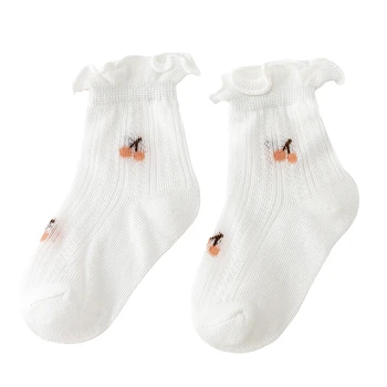 Очаровательные носки с оборками для маленьких девочек, Нежные дышащие кружевные носки для маленьких девочек