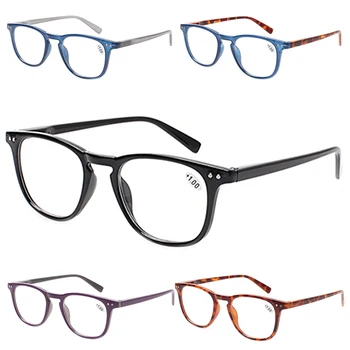 Очки для чтения Boncamor с пружинным шарниром, овальная оправа, блокирующая синий свет, мужские и женские компьютерные очки с защитой от ультрафиолета по рецепту
