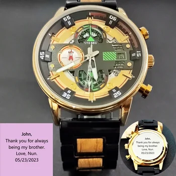 Персонализированные наручные часы для мужчин, Подарок на свадьбу для мужа, Подарок на годовщину для него, Подарки на День рождения, Деревянные часы для жениха