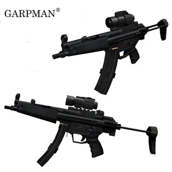 Пистолет-пулемет MP5 1: 1, Бумажная модель Огнестрельного оружия, игрушки ручной работы из бумаги для детей