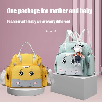Посылка для беременных большой емкости 2023, новая мультяшная сумка для мамы на плечо, сумка для хранения многофункциональной сумки для мамы, когда выходишь на улицу