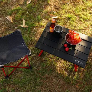 Походный Мини Портативный Складной столик для пикника на открытом воздухе, барбекю, Посуда, Ультралегкий Алюминиевый Складной Компьютерный стол
