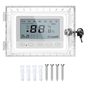 Прозрачная Большая защита термостата для термостата на стене, защитная крышка термостата 40JE