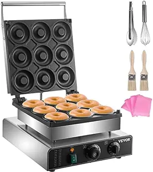 Производитель, Коммерческая Машина Для Приготовления пончиков на 9 Отверстий, Машина Для Приготовления пончиков мощностью 2000 Вт, Коммерческая Машина Для Приготовления Пончиков с двусторонним нагревом, для Home & Co