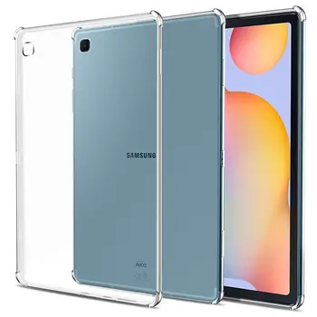 Противоударный Чехол Для планшета Samsung Galaxy Tab S6 Lite 10.4 2020 2022 SM-P610/P615 SM-P613/P619, Прозрачная Силиконовая Задняя крышка