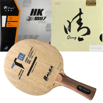 Профессиональная комбинированная ракетка для настольного тенниса YINHE T-11 + T11S с лезвием для пинг-понга Yinhe Qing и Palio HK1997 GOLD из резины для настольного тенниса