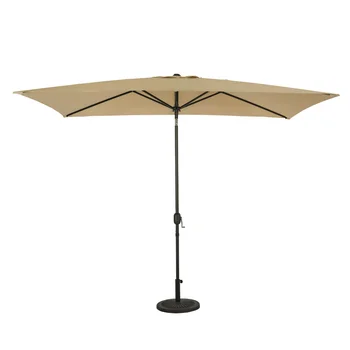 Прямоугольный рыночный зонт Bimini 6,5 X 10 дюймов - Цвет шампанского - Навес из полиэстера, Настольный зонт для патио