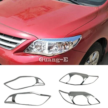 Рамка лампы переднего головного света автомобиля, ручка ABS, хромированная накладка, рамка для Toyota Corolla Altis 2008 2009 2010 2011 2012 2013