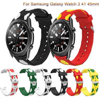 Ремешок Для Samsung Galaxy Watch 3 41 мм 45 мм Смарт-браслет Силиконовый 22 мм 20 мм ремешок Для часов Galaxy Watch Active 2 42 мм 46 мм Браслет