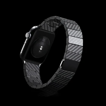 ремешок из углеродного волокна для Apple Watch band 44 мм 42 мм 41 мм 45 мм 40 мм 38 мм Легкий ремешок-браслет iWatch Series 5 4 3 6 SE 7
