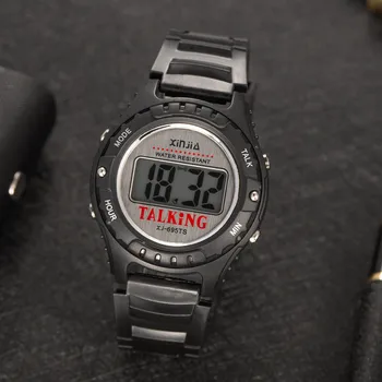 Русские Говорящие часы Цифровые Электронные спортивные наручные часы 695TN