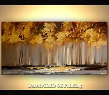 Ручная роспись Холст картина маслом Настенные панно для гостиной декор стен искусство холст картина мастихином пейзаж 039
