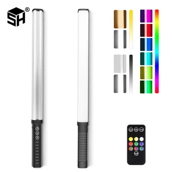 Ручная световая палочка SH RGB, перезаряжаемая световая палочка для фотосъемки, 12 режимов освещения, 12 уровней яркости 1000 Люмен 3000-6500 К