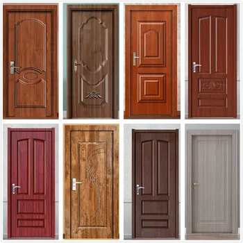 Самоклеящиеся Дверные наклейки из древесного волокна, водонепроницаемые и маслостойкие, Декор для дверей, Ремонт мебели, Обои для двери