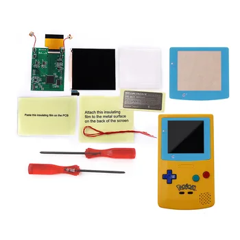 Светло-голубой Светящийся Экранный экран Len Версии IPS с Подсветкой Высокой Яркости Комплект ЖК-экрана с Предварительно вырезанным корпусом Для Game Boy Color GBC