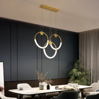 Светодиодный подвесной светильник минималистичный скандинавский роскошный современный креативный ресторанный барный стол, домашний атмосферный подвесной светильник