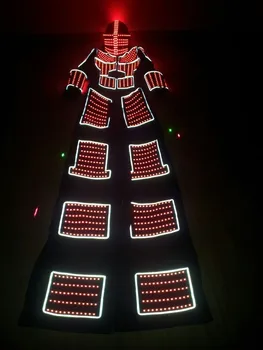 Светодиодный РОБОТ Светодиодный Робот костюмы Kryoman костюм робота костюмы Tron Танцевальная одежда DHL Бесплатная доставка