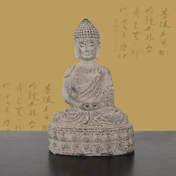 Сделать старый процесс антикварная классическая фигурка, ретро статуя Будды, креативный буддист, орнамент, статуэтка, подарок для рукоделия около 20*14 см