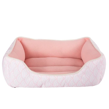 Сетчатая дешевая кровать для собак розового цвета