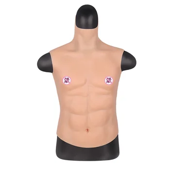 Силиконовая накладная грудь, мужские женские мышцы, мужской реалистичный силиконовый мышечный Живот, искусственная имитация мужского тела Трансвестита, Косплей