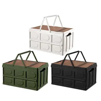 Складной ящик для хранения кемпинга, пикника, Портативная Большая дорожная сумка для хранения походного снаряжения, Контейнер для хранения посуды