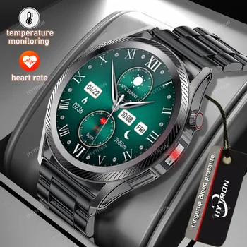 Смарт-часы HYTRON Неинвазивный Датчик артериального давления на кончиках пальцев Смарт-часы с термометром для здоровья IP67 Водонепроницаемый Смарт-часы с сердечным ритмом