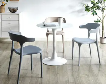 Современный и простой стол для переговоров и стул, скандинавский балкон, приемная для отдыха, магазин кофе, чая с молоком, маленький круглый стол