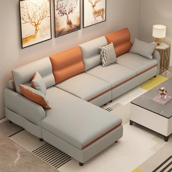Современный раскладной диван 2-местный Розовый Экономичный Большой Деревянный диван, Изогнутый Надувной Прямой Канапе, Салон итальянской мебели