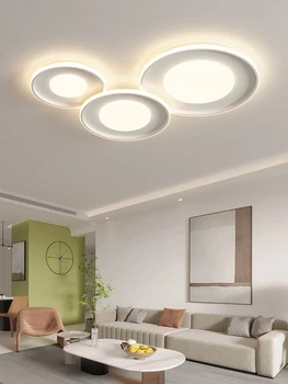 Современный светодиодный потолочный светильник используется для столовой, спальни, фойе, кухни, золотисто-белый светильник, 3 цвета, лампа с дистанционным управлением, украшение