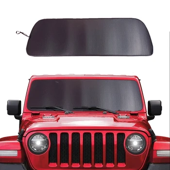 Солнцезащитный козырек на лобовое стекло для Jeep Wrangler JL JLU 2018 2019, Коврик из алюминиевой фольги, защита от ультрафиолетовых лучей, Тепловой экран