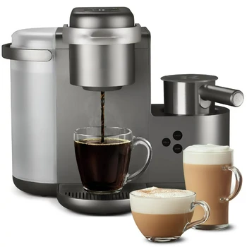 Специальное издание, Одноразовая кофеварка K-Cup для приготовления кофе в капсулах, латте и капучино, Никелевая кофеварка для приготовления эспрессо, Вспениватель молока с паром