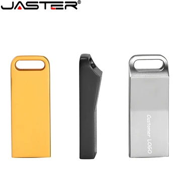 Специальное предложение JASTER, Черный металл, USB флэш-накопитель 2.0, 4 ГБ, 8 ГБ, 16 ГБ, 32 ГБ, 64 ГБ, внешний накопитель, Карта памяти, Подарок с логотипом на заказ