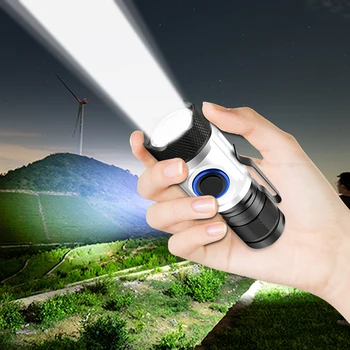 Супер Мощный Фонарик С Высоким Люменом Перезаряжаемый Мини-фонарик 18650 USB Мини-фонарик-вспышка Маленький светодиодный фонарь Worklight