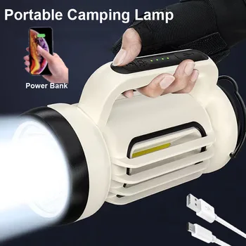 Супер яркий светодиодный рабочий светильник, USB перезаряжаемый ручной фонарик, прожектор, водонепроницаемая рабочая лампа с боковым освещением