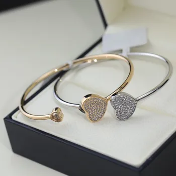 Темпераментный модный браслет в форме сердца, высококачественный женский праздничный романтический подарок от роскошного бренда ювелирных изделий