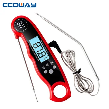 Термометр для барбекю с линейным зондом пищевой термометр пищевой термометр высокой термостойкости с подсветкой и памятью
