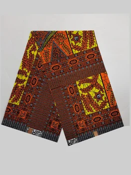 Ткань с африканским принтом, Восковая ткань, Африканский котон, 100% Хлопок, Высококачественная Швейная ткань, Лоскутный материал, 6 ярдов
