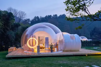 Трехпрозрачная Надувная палатка с пузырями Сферический Прозрачный Домик Садовая Хижина Домик Купол Звездного Неба С бесплатным вентилятором