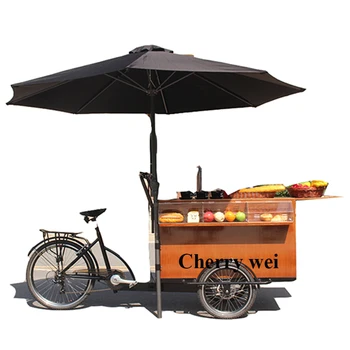 Удобная педаль трехколесного велосипеда еды/электрический Передвижной киоск кофе трейлера еды велосипеда тележки еды для продажи