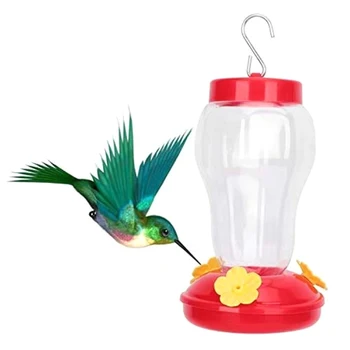 Уличная пластиковая кормушка для цветов и птиц с железным крючком Пластиковая бутылка для воды для птиц Подвесная кормушка для колибри Сад